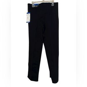 Slim-Factor by Investments Black 4-Way Stretch Slim Straight Short Pants Size S